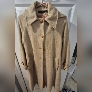Women's Vintage Tan Wool Coat